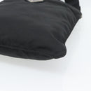 PRADA Shoulder Bag Nylon Black Silver Auth hk4000A-14
