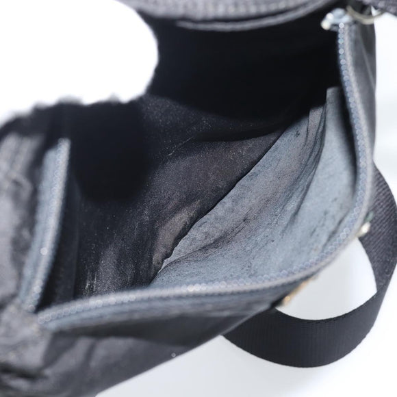 PRADA Shoulder Bag Nylon Black Silver Auth hk4000A
