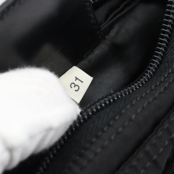 PRADA Shoulder Bag Nylon Black Silver Auth hk4000A