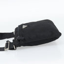 PRADA Shoulder Bag Nylon Black Silver Auth hk4000A-3
