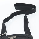 PRADA Shoulder Bag Nylon Black Silver Auth hk4000A-8
