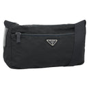 PRADA Shoulder Bag Nylon Black Silver Auth hk4001-1