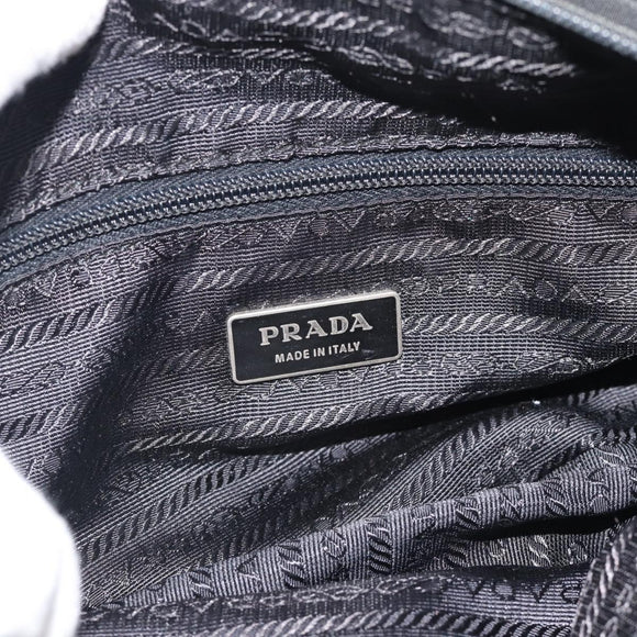 PRADA Shoulder Bag Nylon Black Silver Auth hk4001