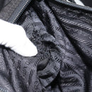 PRADA Shoulder Bag Nylon Black Silver Auth hk4001-21