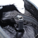 PRADA Shoulder Bag Nylon Black Silver Auth hk4001-23