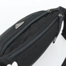 PRADA Shoulder Bag Nylon Black Silver Auth hk4001-6