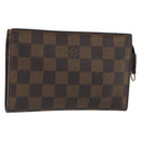 LOUIS VUITTON Damier Ebene Marais Pouch LV Auth hk4003-1