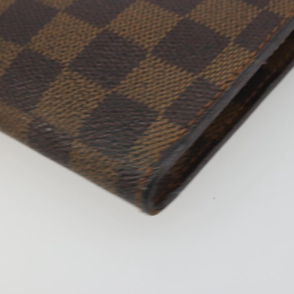 LOUIS VUITTON Damier Ebene Marais Pouch LV Auth hk4003
