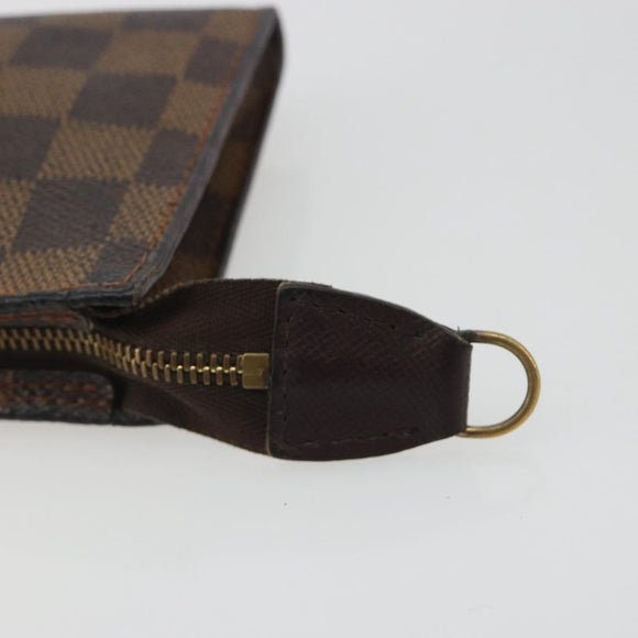 LOUIS VUITTON Damier Ebene Marais Pouch LV Auth hk4003
