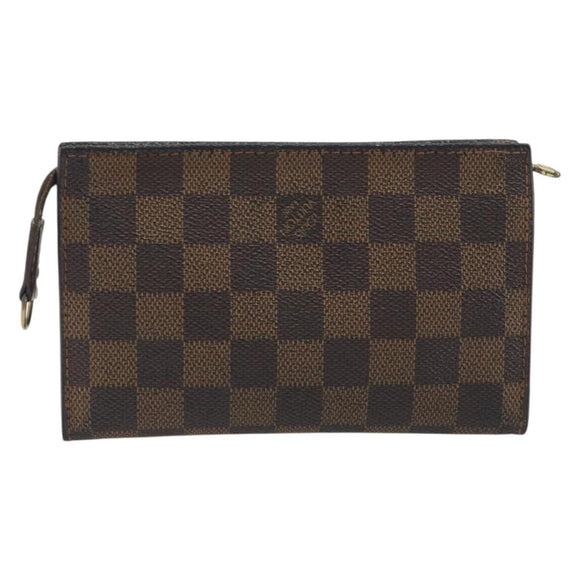 LOUIS VUITTON Damier Ebene Marais Pouch LV Auth hk4003
