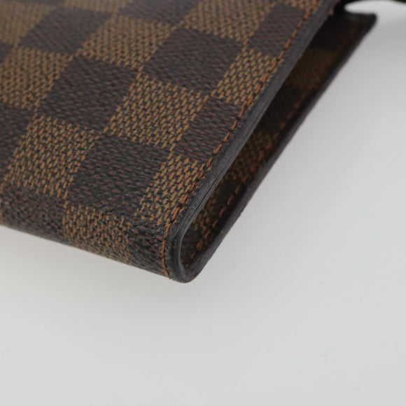 LOUIS VUITTON Damier Ebene Marais Pouch LV Auth hk4003