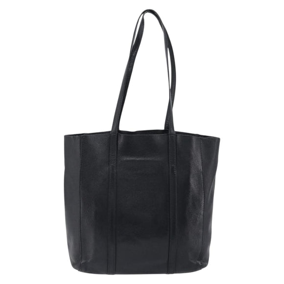BALENCIAGA Every Day Tote Bag Leather Black Silver 551810 Auth hk4005