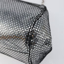 Salvatore Ferragamo Gancini Chain Shoulder Bag Leather Silver Auth hk4007V-14