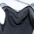 Salvatore Ferragamo Gancini Chain Shoulder Bag Leather Silver Auth hk4007V-19