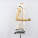 Salvatore Ferragamo Gancini Chain Shoulder Bag Leather Silver Auth hk4007V-22