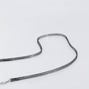 Salvatore Ferragamo Gancini Chain Shoulder Bag Leather Silver Auth hk4007V-8