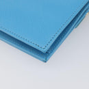 Salvatore Ferragamo Vala Chain Shoulder Wallet Leather Blue Gold Auth hk4008A-16