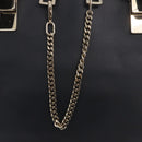 Chloe Bailey Hand Bag Leather 2way Beige Gold Auth hk4009V-21