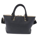 Chloe Bailey Hand Bag Leather 2way Beige Gold Auth hk4009V-2
