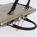 Chloe Bailey Hand Bag Leather 2way Beige Gold Auth hk4009V-6