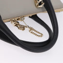 Chloe Bailey Hand Bag Leather 2way Beige Gold Auth hk4009V-7