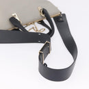 Chloe Bailey Hand Bag Leather 2way Beige Gold Auth hk4009V-8