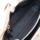 Salvatore Ferragamo Gancini Hand Bag Leather 2way Beige Gold Auth hk4010-20