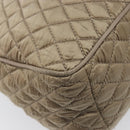 Salvatore Ferragamo Vala Hand Bag Nylon Brown Silver Auth hk4011-14