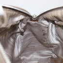 Salvatore Ferragamo Vala Hand Bag Nylon Brown Silver Auth hk4011-22