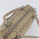 Salvatore Ferragamo Vala Hand Bag Nylon Brown Silver Auth hk4011-7