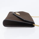 Christian Dior Trotter Canvas Chain Shoulder Bag Brown Gold Auth hk4014A-4