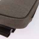 BVLGARI Body Bag PVC Leather Brown Silver Auth hk4015-15