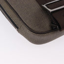 BVLGARI Body Bag PVC Leather Brown Silver Auth hk4015-16