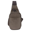 BVLGARI Body Bag PVC Leather Brown Silver Auth hk4015-13