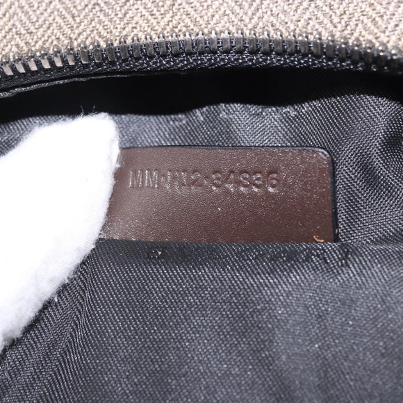 BVLGARI Body Bag PVC Leather Brown Silver Auth hk4015