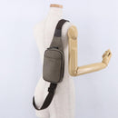 BVLGARI Body Bag PVC Leather Brown Silver Auth hk4015-22