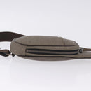 BVLGARI Body Bag PVC Leather Brown Silver Auth hk4015-3