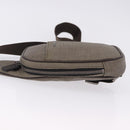 BVLGARI Body Bag PVC Leather Brown Silver Auth hk4015-4