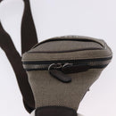 BVLGARI Body Bag PVC Leather Brown Silver Auth hk4015-6