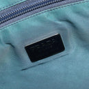 PRADA Hand Bag Nylon Green Silver Auth hk4017-15