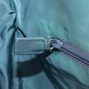 PRADA Hand Bag Nylon Green Silver Auth hk4017-19