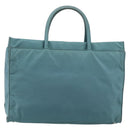 PRADA Hand Bag Nylon Green Silver Auth hk4017-2
