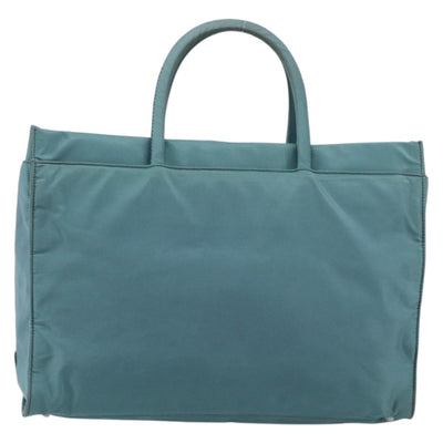 PRADA Hand Bag Nylon Green Silver Auth hk4017 - 0