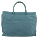 PRADA Hand Bag Nylon Green Silver Auth hk4017-3