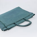 PRADA Hand Bag Nylon Green Silver Auth hk4017-6