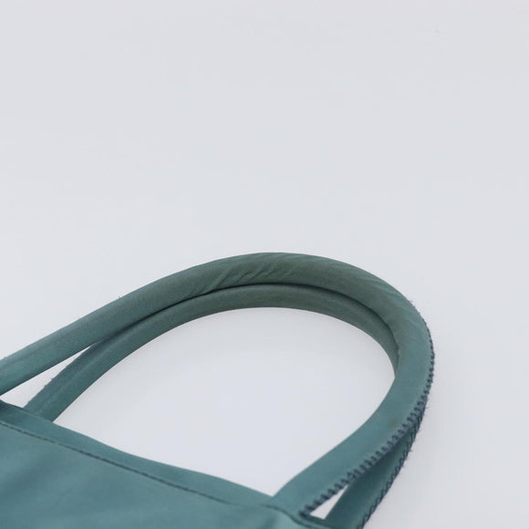 PRADA Hand Bag Nylon Green Silver Auth hk4017