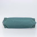 PRADA Hand Bag Nylon Green Silver Auth hk4017-9
