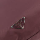 PRADA Tote Bag Nylon Red Silver Auth hk4020-17