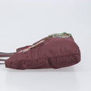 PRADA Tote Bag Nylon Red Silver Auth hk4020-4