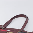 PRADA Tote Bag Nylon Red Silver Auth hk4020-8